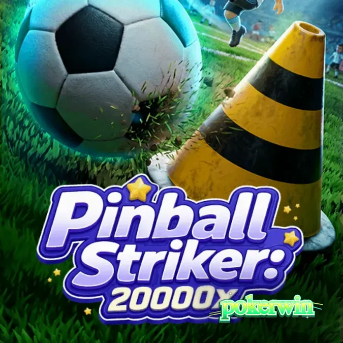 Tampilan visual neon dari game slot Pinball Striker 20,000x